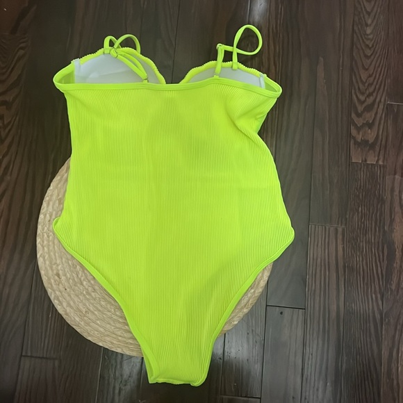 Fashion Neon Bustier Tummy Tuck Swimsuit Size Medium - Picture 7 of 11